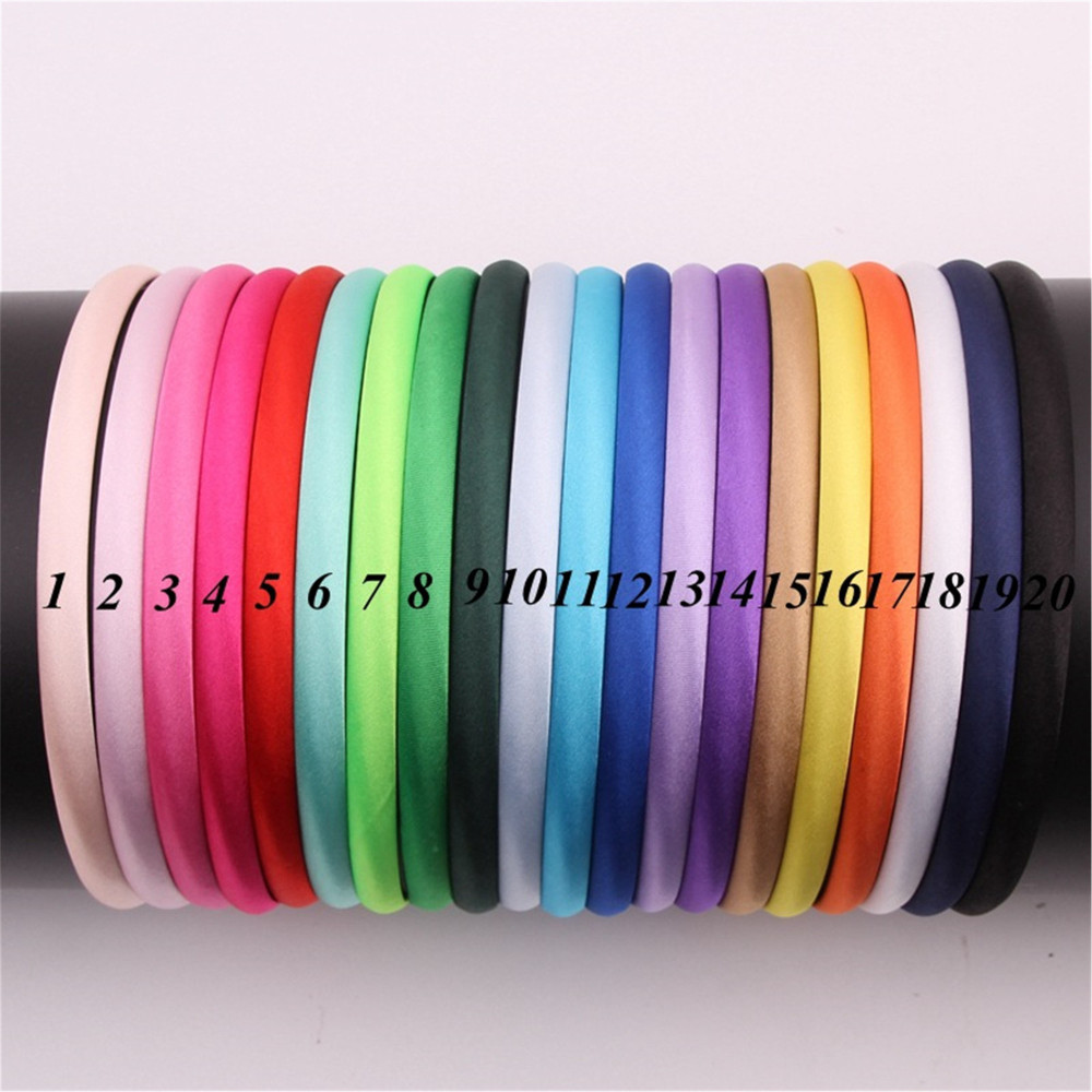 RL-AB11 1 cm Padded Velvet Alice Headbands 5 Pieces