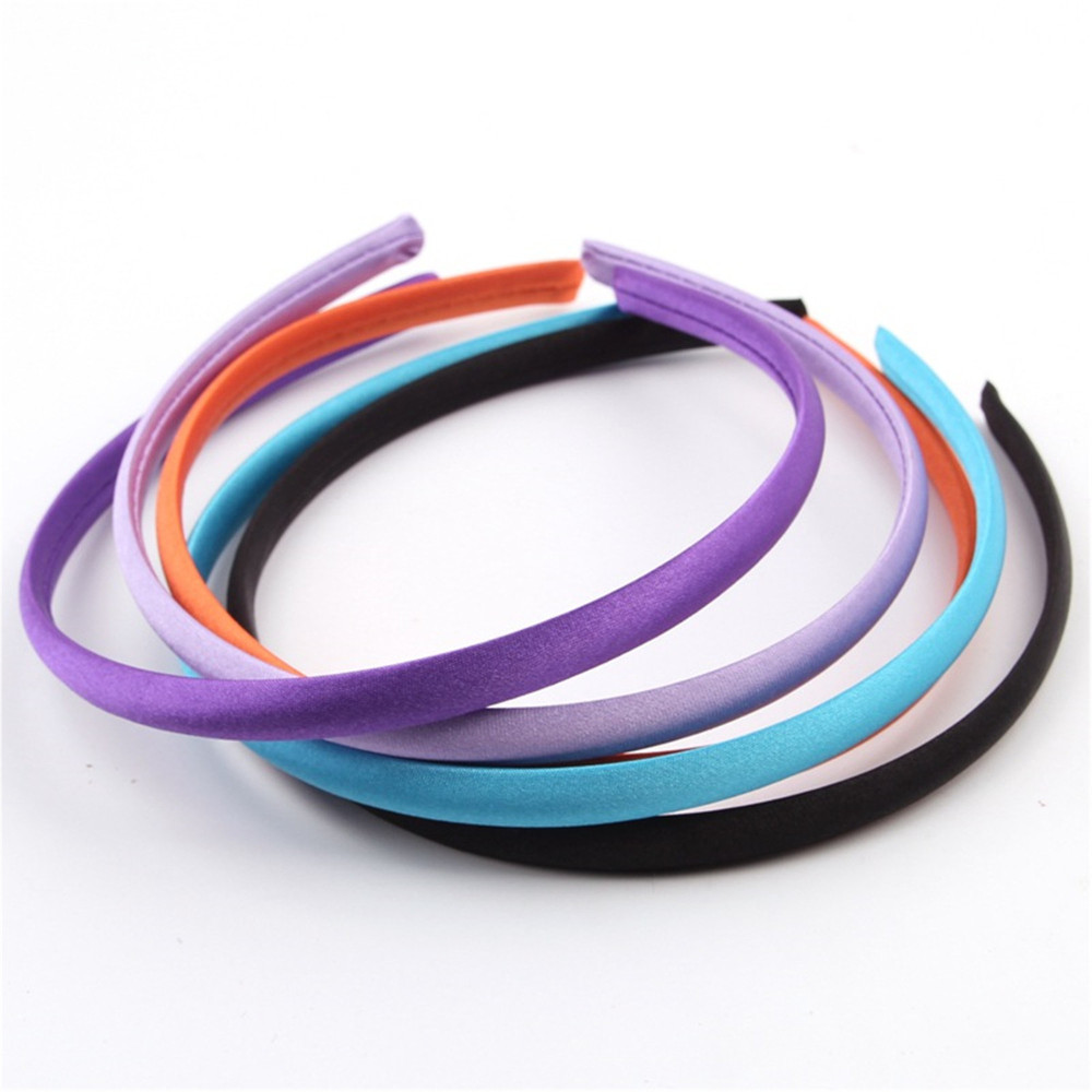 RL-AB11 1 cm Padded Velvet Alice Headbands 5 Pieces