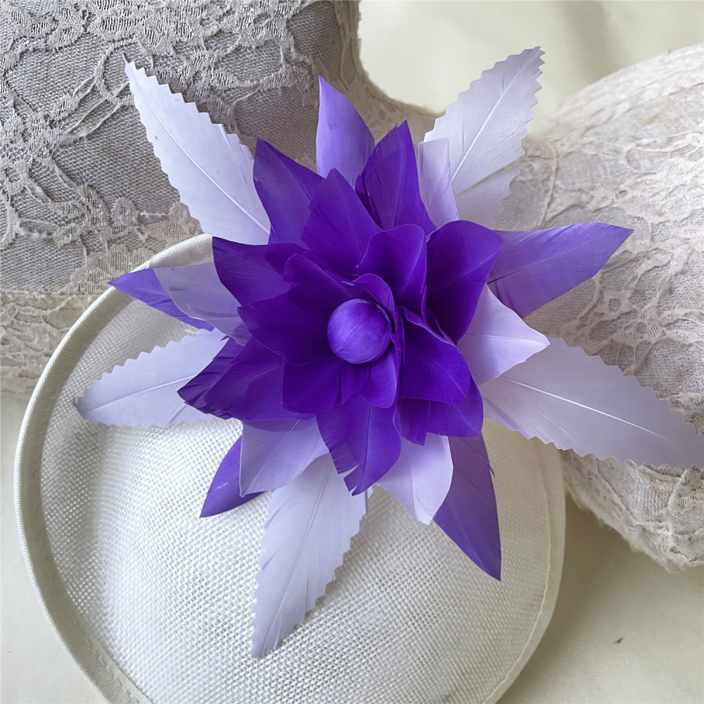 RB116 Feather Mount Goose Feather Millinery Fascinators Hat Handcraft Headress