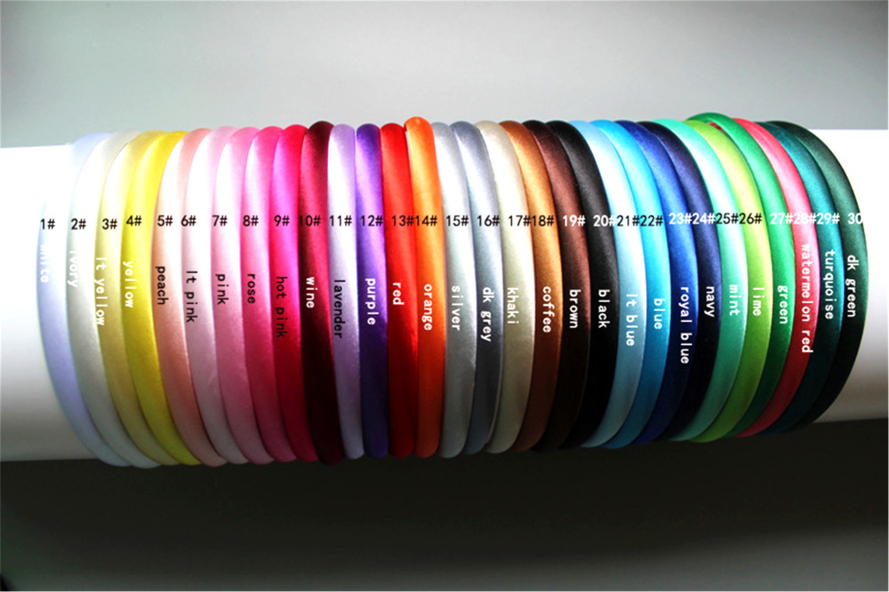 RL-AB09 1 cm Padded Velvet Alice Headbands 5 Pieces