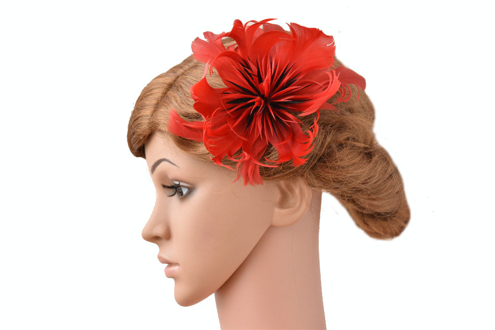 RB120 Feather Flower Millinery Fascinators Hat Handcraft Headress