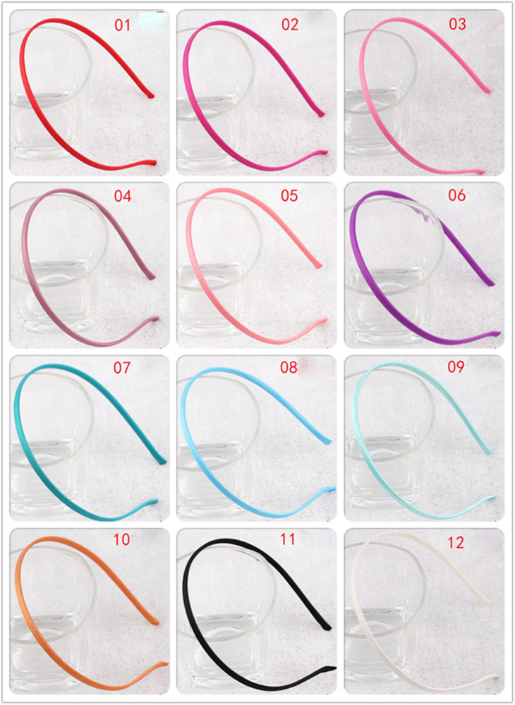 RL-AB14 0.5 cm Padded Velvet Alice Headbands 10 Pieces