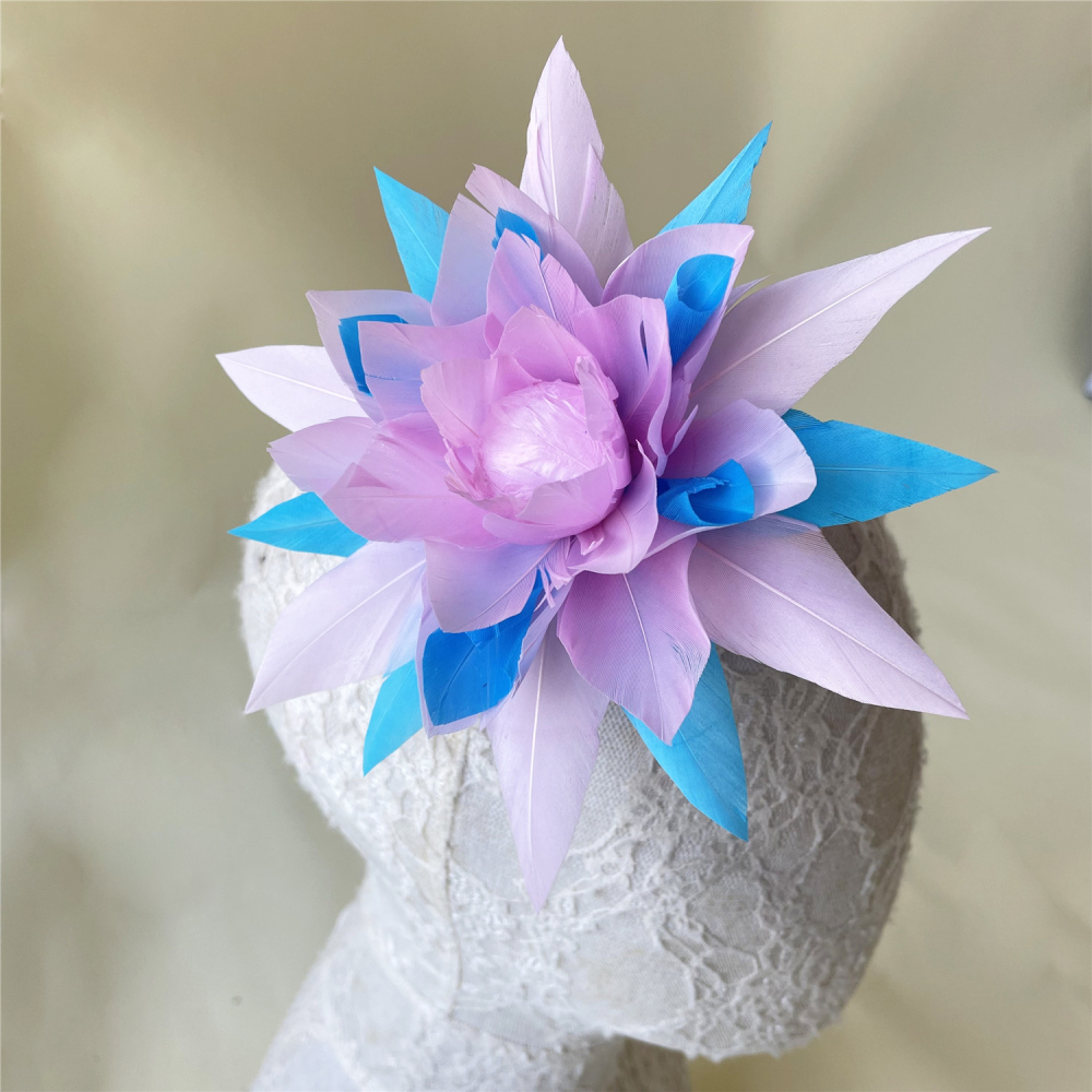 RB108 Feather Mount Goose Feather Millinery Fascinators Hat Handcraft Headress