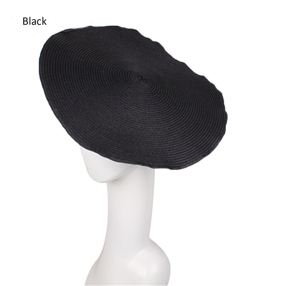 HBM007 Round Straw Hat Base for Fascinator Millinery 13.8"