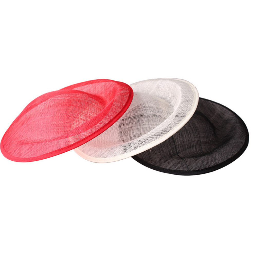 HBM002 Round Sinamay Hat Base for Fascinator Millinery 11.8"