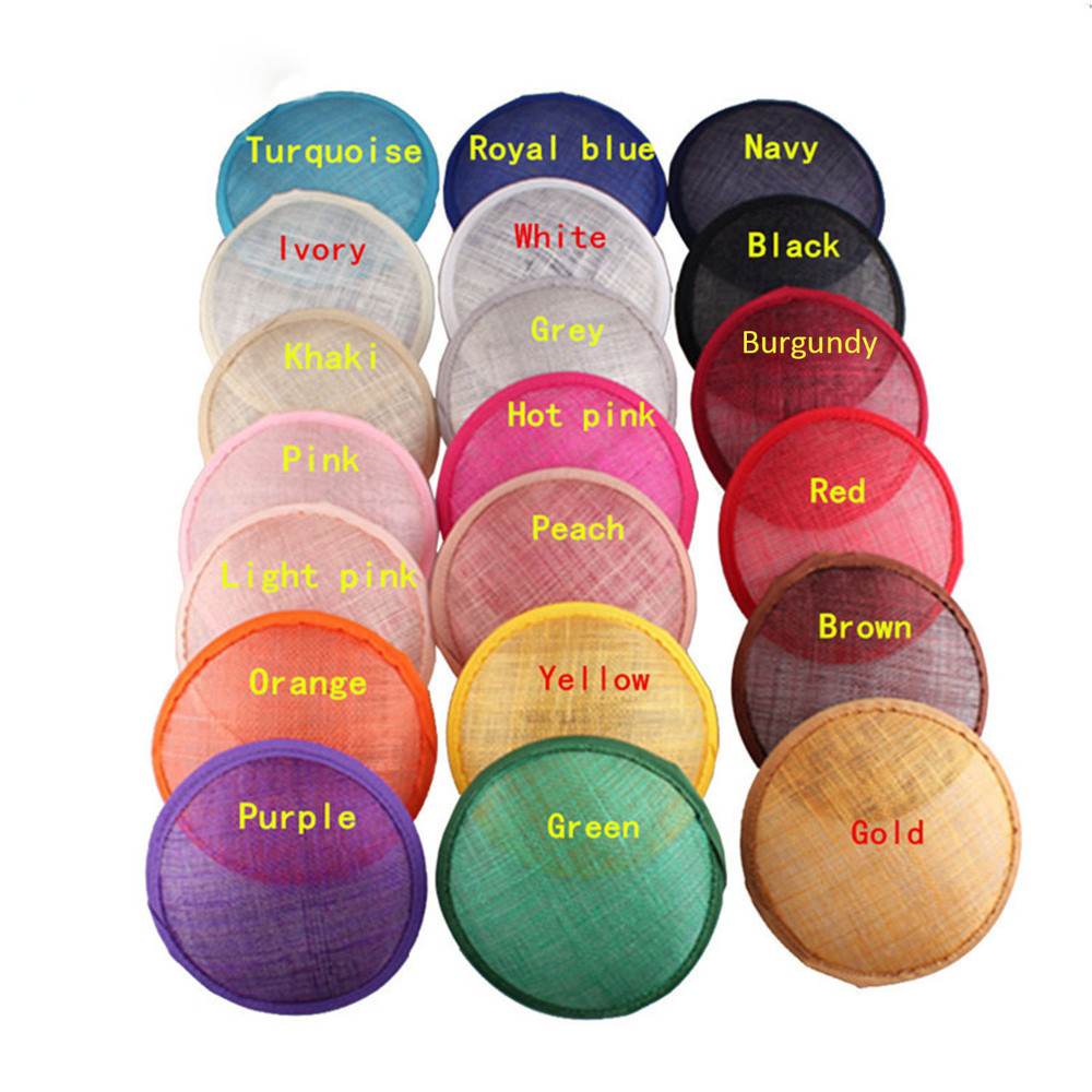 HBM009 Round Sinamay Hat Base for Fascinator Millinery 5.3"