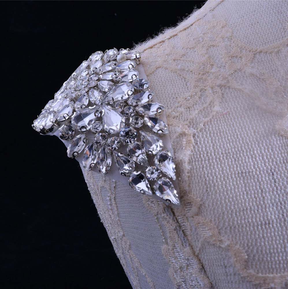 SM155 Crystal Diamante  Rhinestone Applique 1 Piece