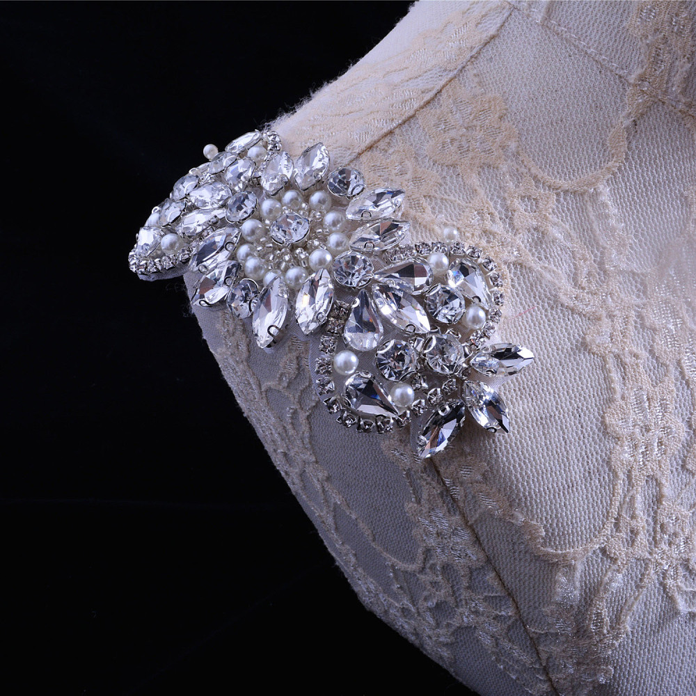 SM156 Crystal Diamante  Rhinestone Applique 1 Piece