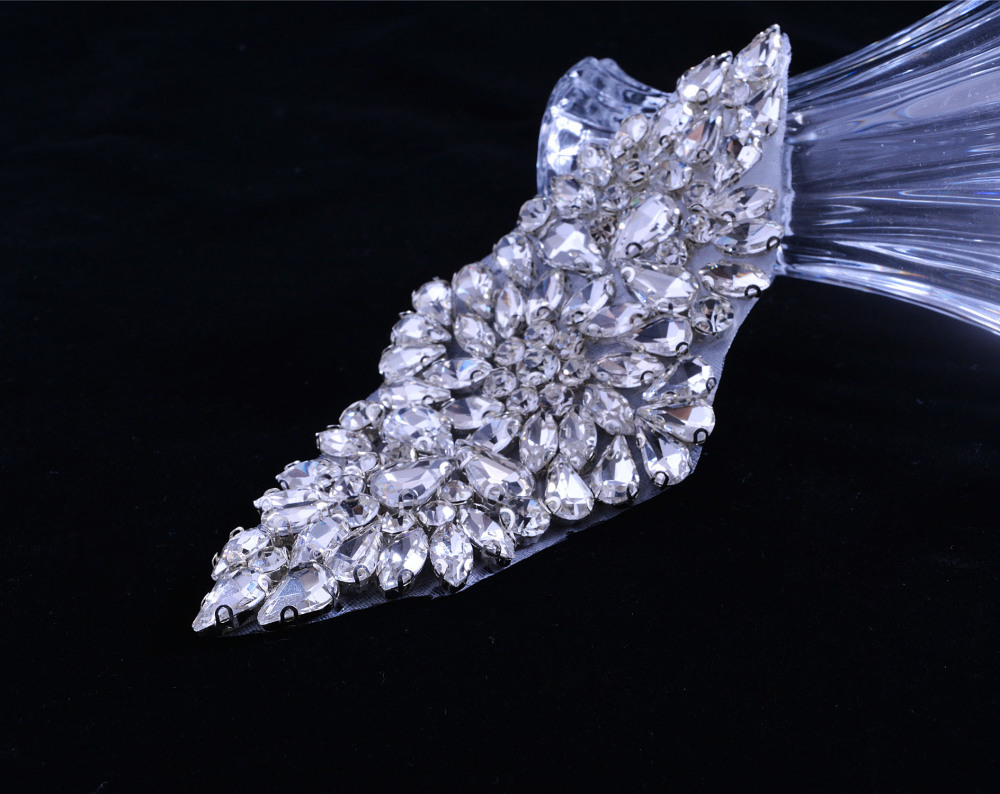 SM155 Crystal Diamante  Rhinestone Applique 1 Piece