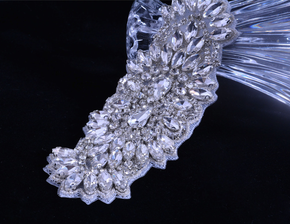 SM157 Crystal Diamante  Rhinestone Applique 1 Piece