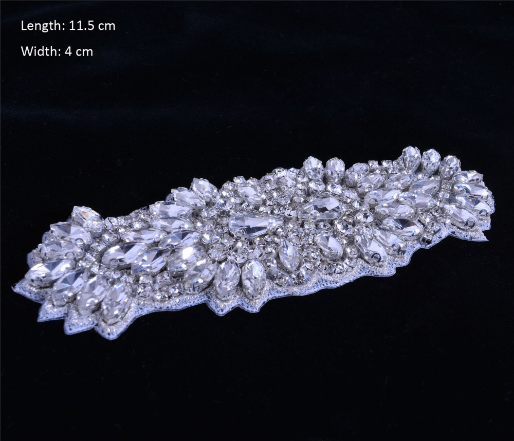 SM157 Crystal Diamante  Rhinestone Applique 1 Piece