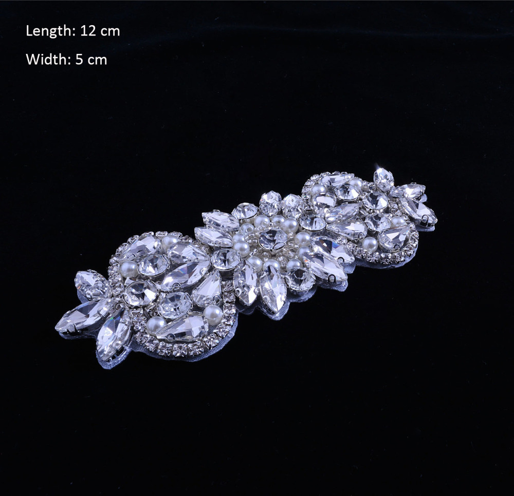 SM156 Crystal Diamante  Rhinestone Applique 1 Piece