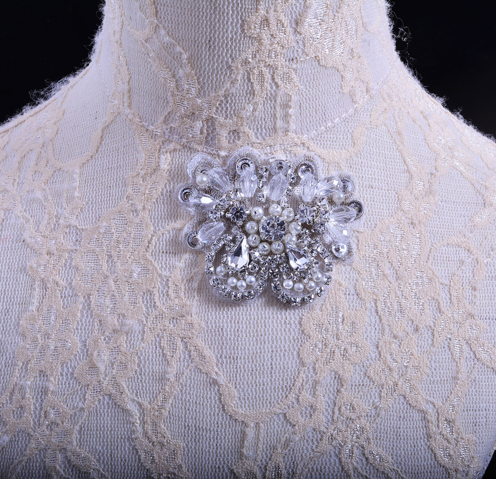 SM165 Crystal Diamante  Rhinestone Applique 1 Piece