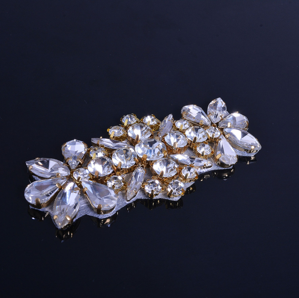 SM160 Crystal Diamante  Rhinestone Applique 1 Piece