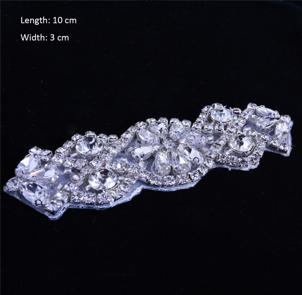 SM159 Crystal Diamante  Rhinestone Applique 1 Piece