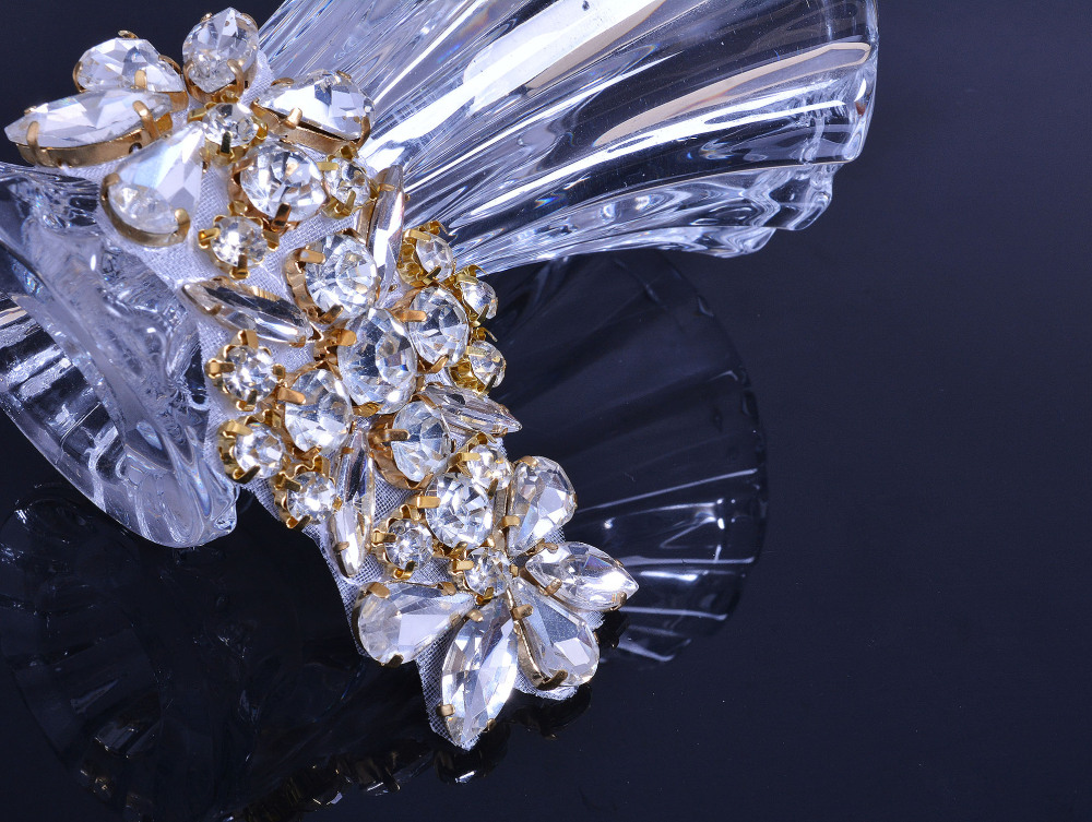 SM160 Crystal Diamante  Rhinestone Applique 1 Piece