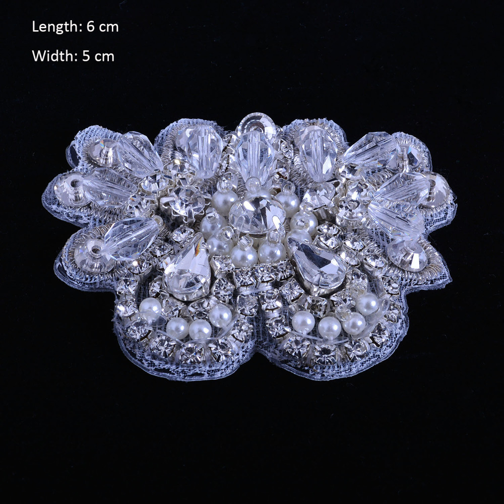 SM165 Crystal Diamante  Rhinestone Applique 1 Piece
