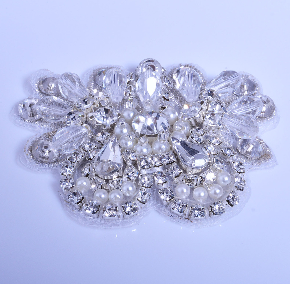 SM165 Crystal Diamante  Rhinestone Applique 1 Piece