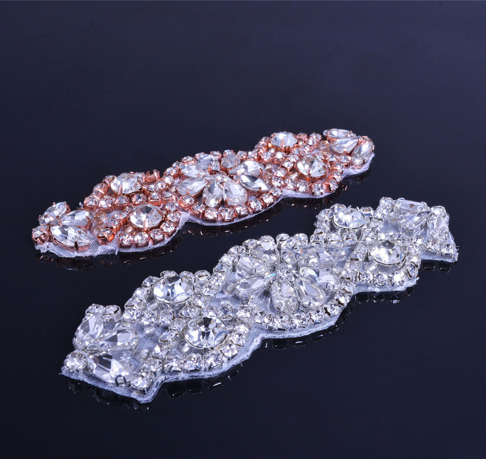 SM159 Crystal Diamante  Rhinestone Applique 1 Piece