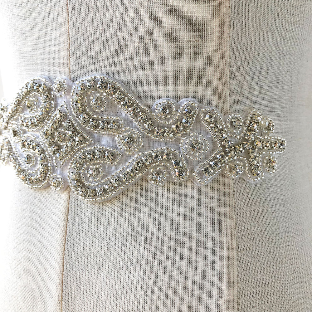 SM001 Crystal Diamante  Rhinestone Applique 1 Piece