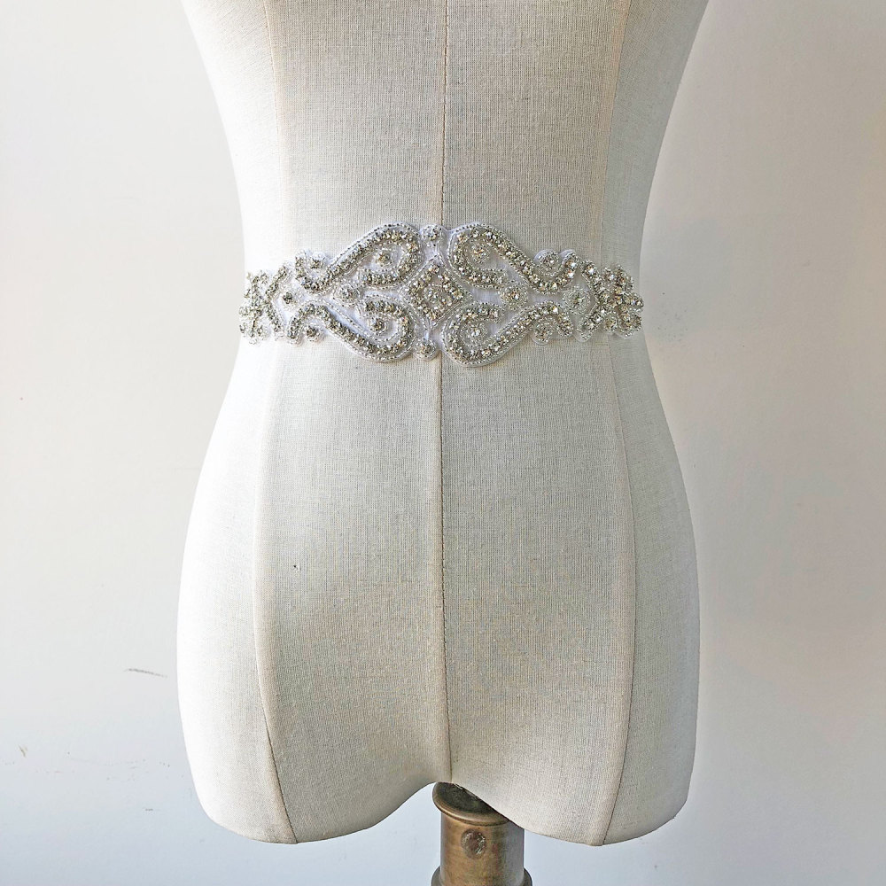 SM001 Crystal Diamante  Rhinestone Applique 1 Piece