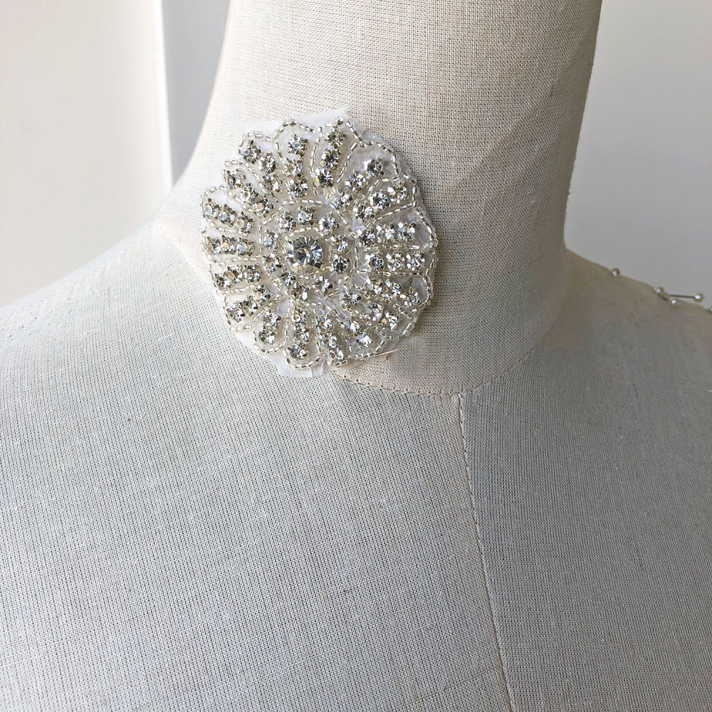 SM005 Crystal Diamante  Rhinestone Applique 1 Piece