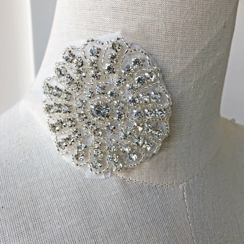 SM005 Crystal Diamante  Rhinestone Applique 1 Piece