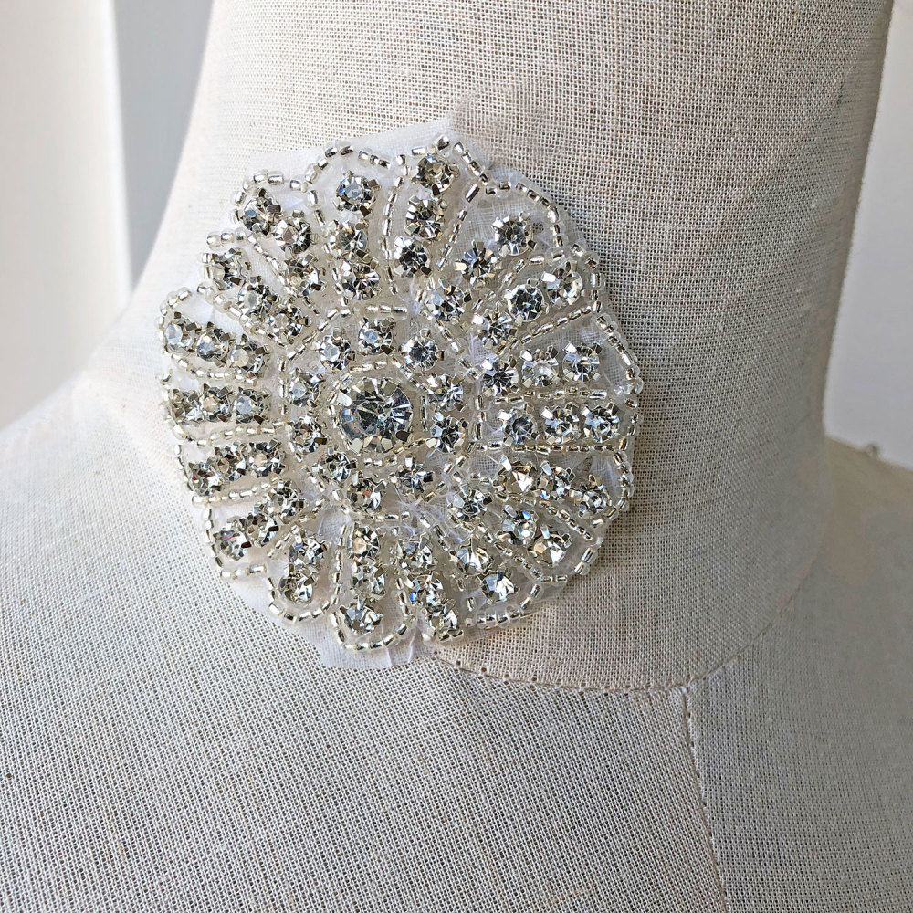 SM005 Crystal Diamante  Rhinestone Applique 1 Piece