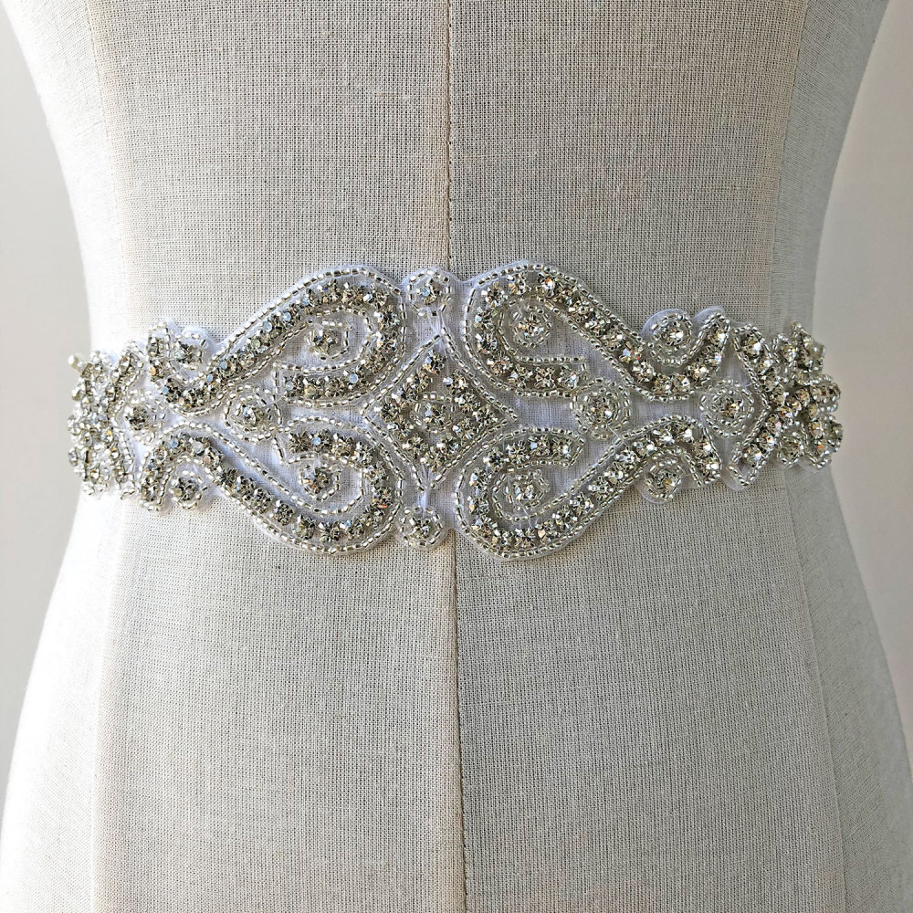 SM001 Crystal Diamante  Rhinestone Applique 1 Piece