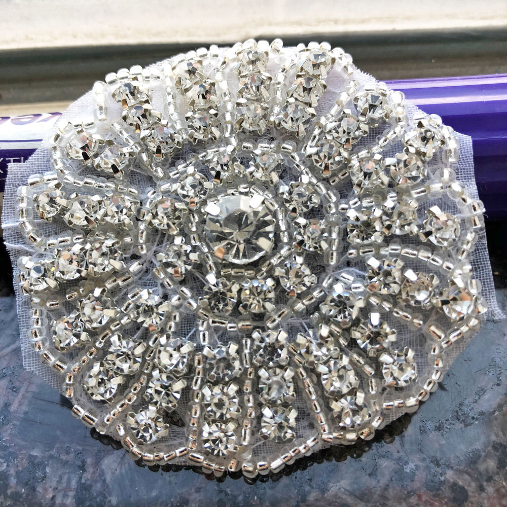 SM005 Crystal Diamante  Rhinestone Applique 1 Piece