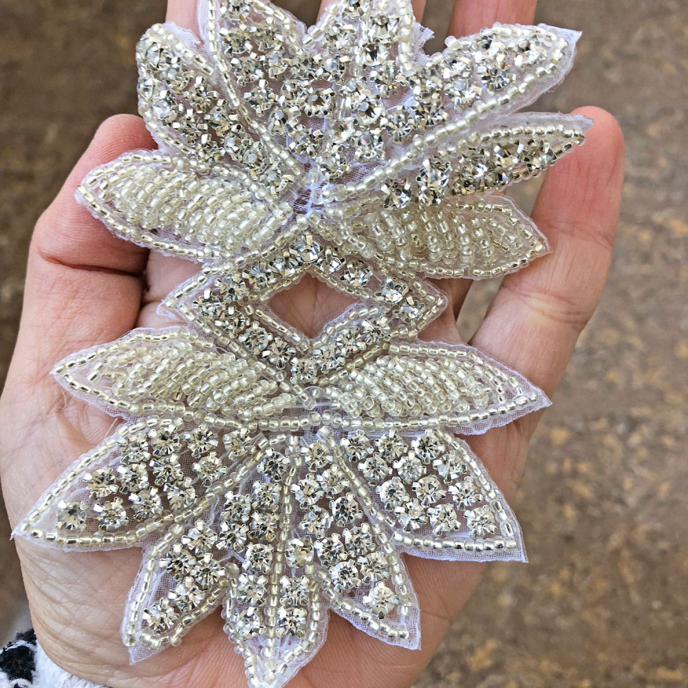 SM003 Crystal Diamante  Rhinestone Applique 1 Piece