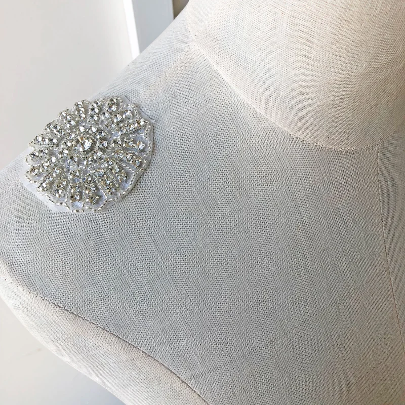 SM005 Crystal Diamante  Rhinestone Applique 1 Piece