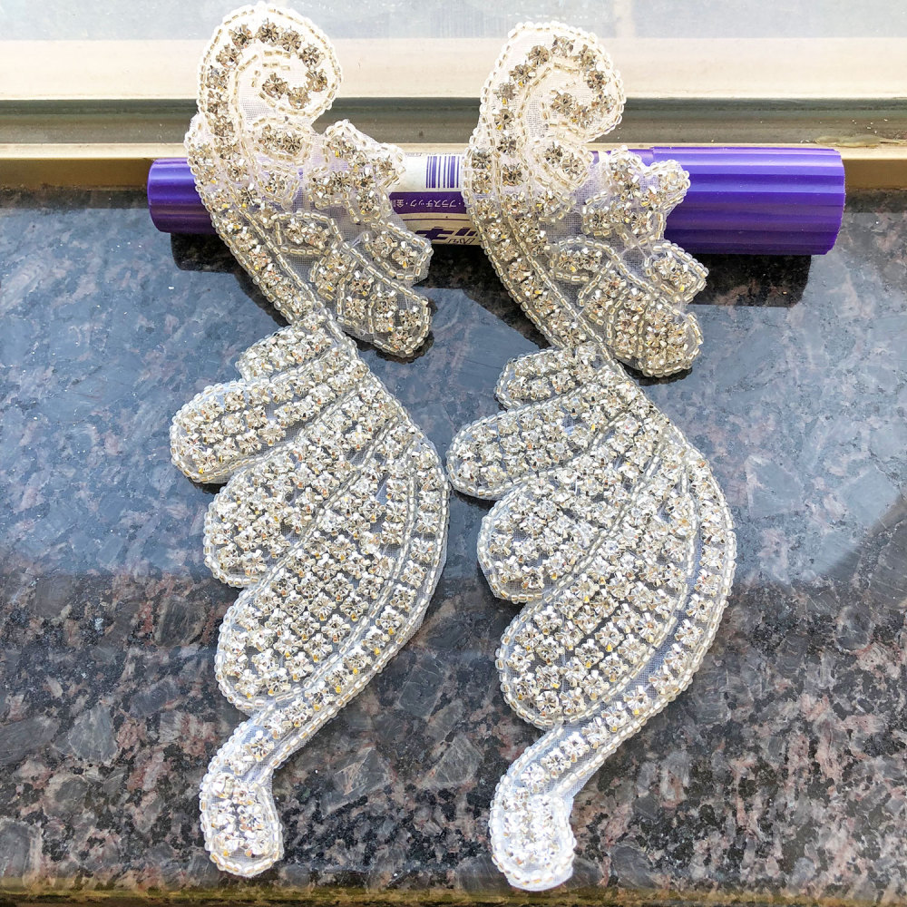 SM016 Crystal Diamante  Rhinestone Applique 1 Piece