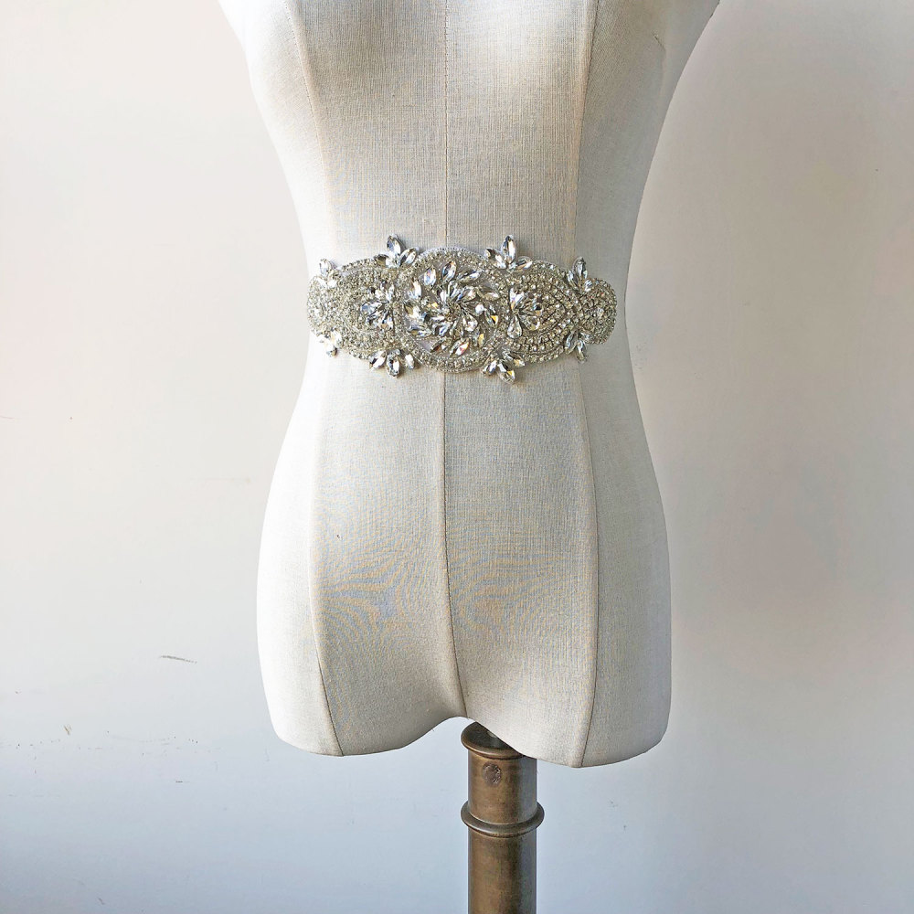 SM015 Crystal Diamante  Rhinestone Applique 1 Piece