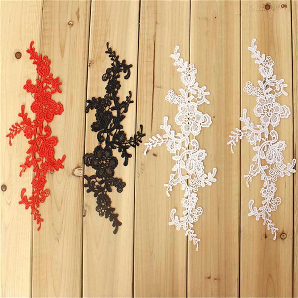 SAP1144 Guipure Lace Applique Sew on Wedding Bridal Dress Gown 1 Pair