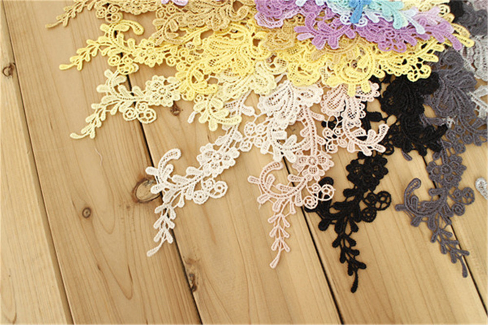 SAP1144 Guipure Lace Applique Sew on Wedding Bridal Dress Gown 1 Pair