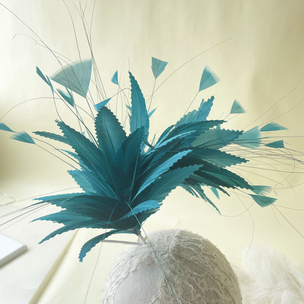 RM634 Feather Mount Goose Feather Millinery Fascinators Hat Handcraft Headress