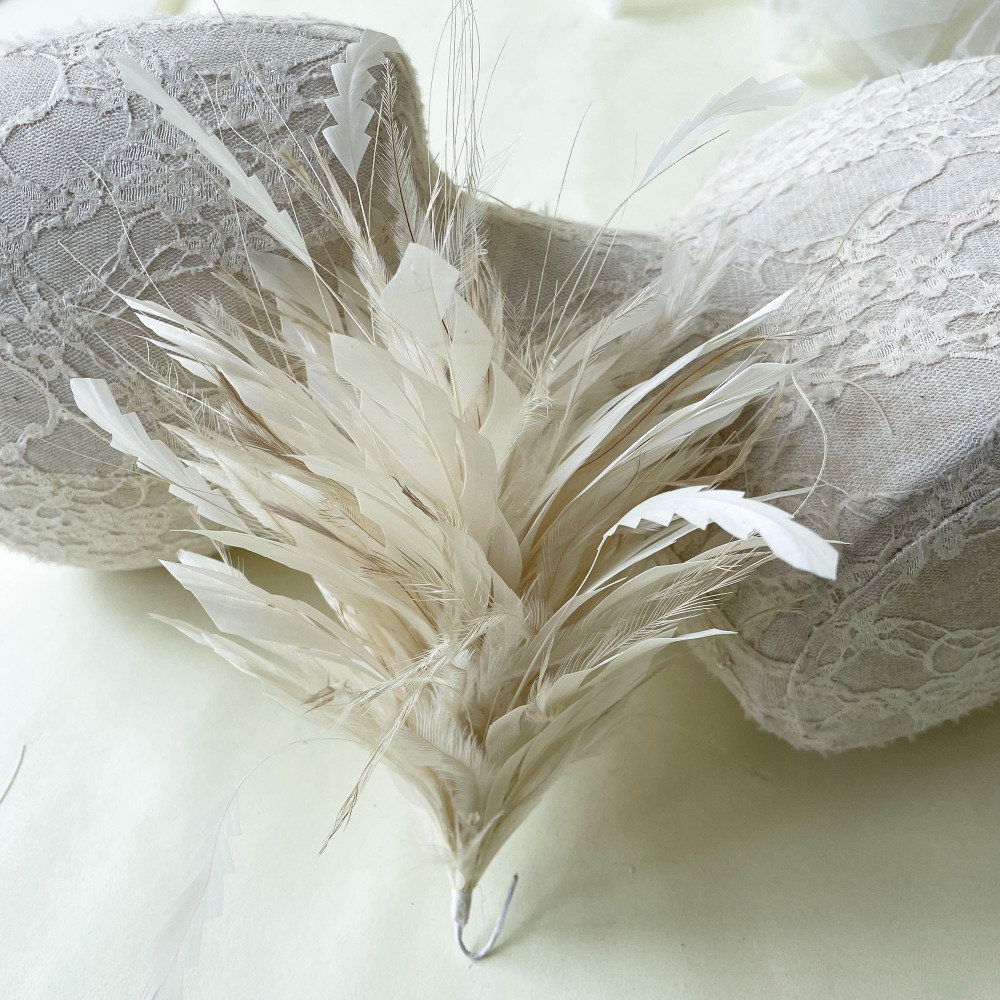 RM803 Feather Mount Goose Feather Millinery Fascinators Hat Handcraft Headress