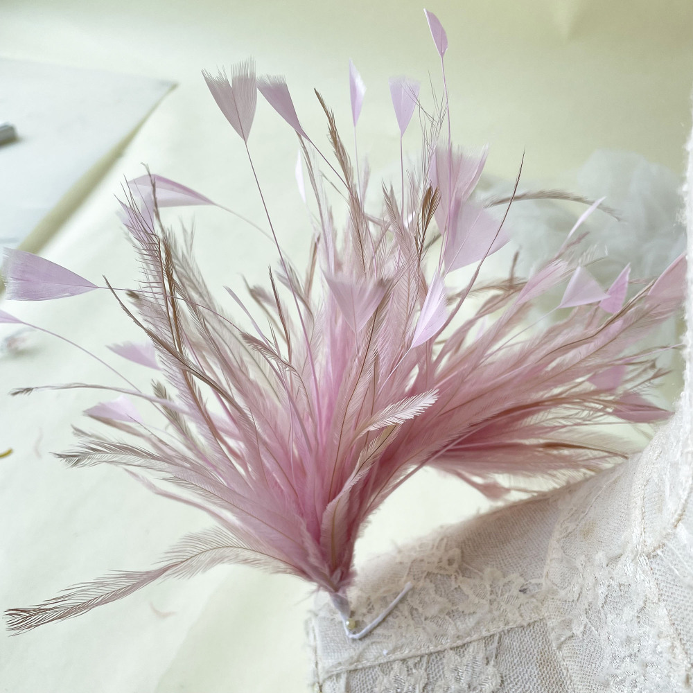 RM731 Feather Mount Goose Feather Millinery Fascinators Hat Handcraft Headress