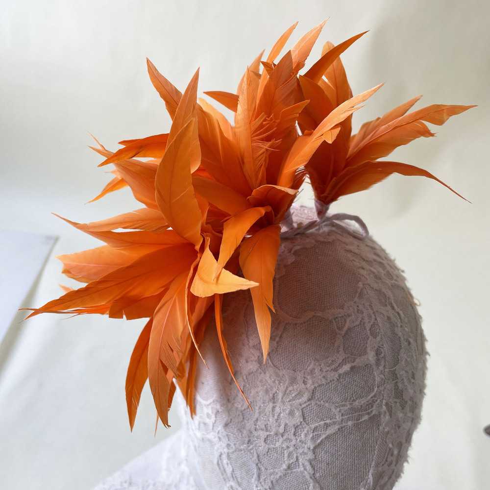RM1709 Feather Mount Goose Feather Millinery Fascinators Hat Handcraft Headress