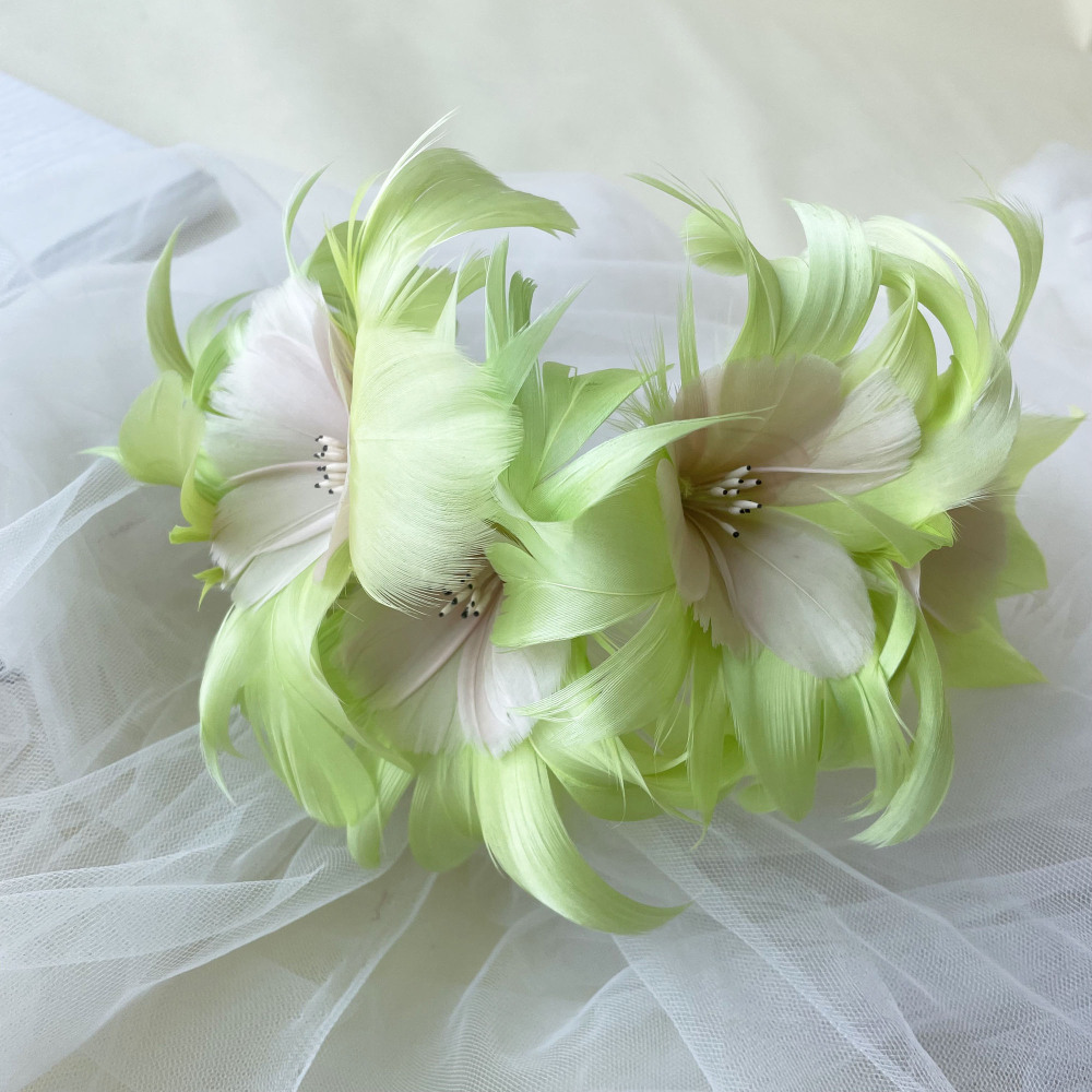 RM1703 Feather Mount Goose Feather Millinery Fascinators Hat Handcraft Headress