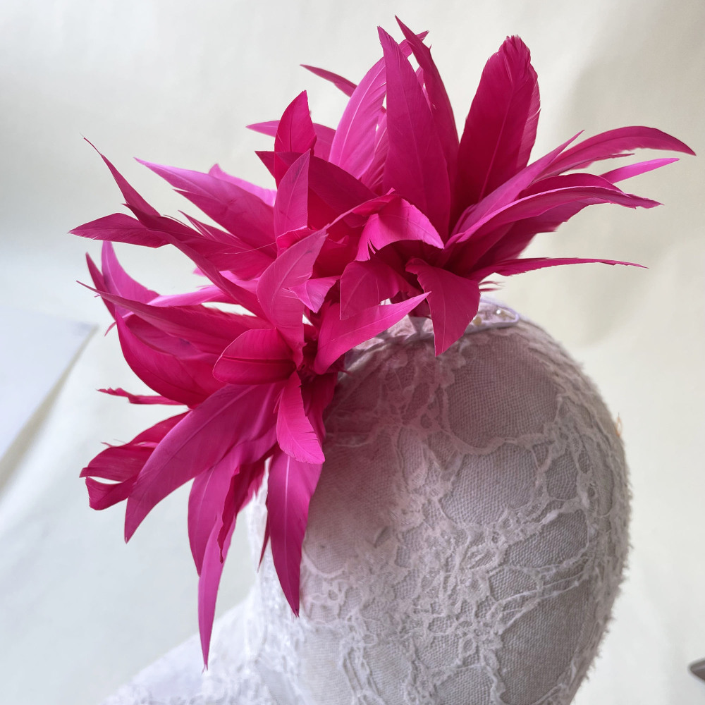 RM1709 Feather Mount Goose Feather Millinery Fascinators Hat Handcraft Headress