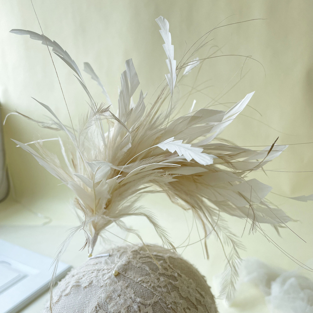 RM803 Feather Mount Goose Feather Millinery Fascinators Hat Handcraft Headress