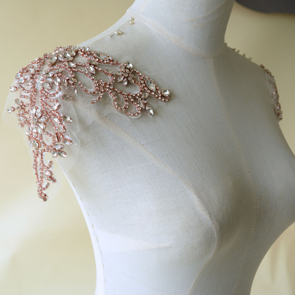 SM144 Crystal Diamante  Rhinestone Applique 1 Piece