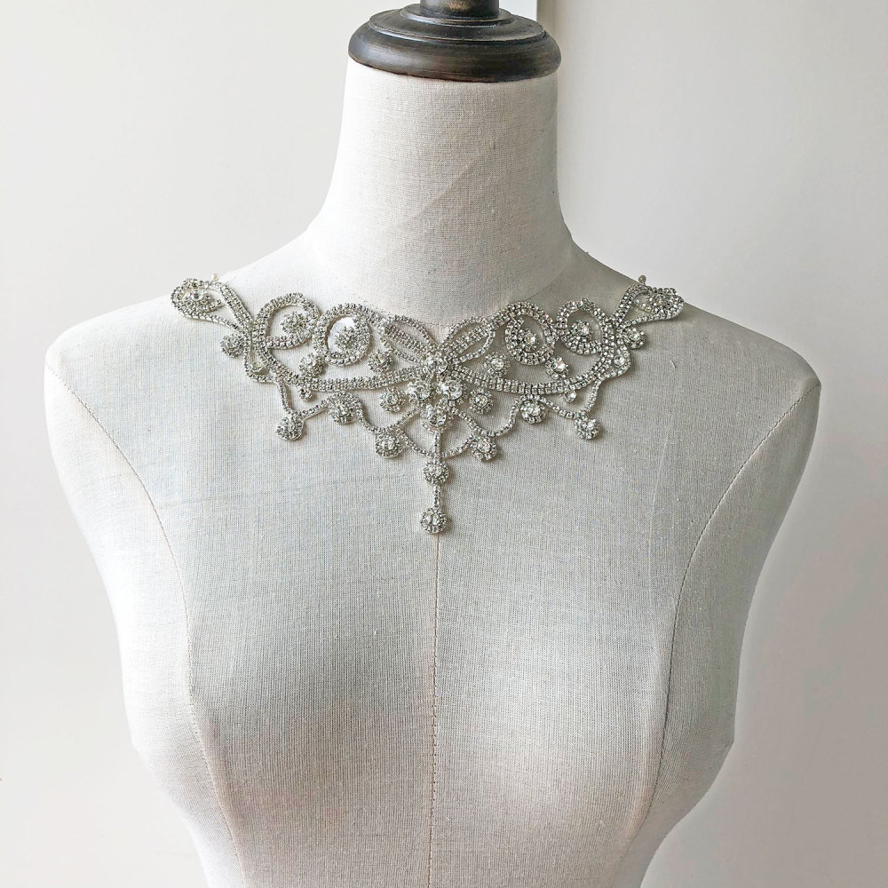 SM029 Crystal Diamante  Rhinestone Applique 1 Piece