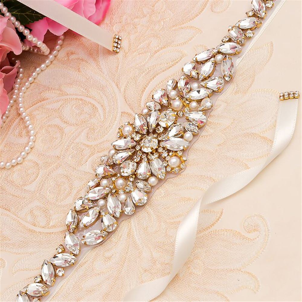 DMA001 Crystal Diamante  Rhinestone Applique Chain 1 Piece