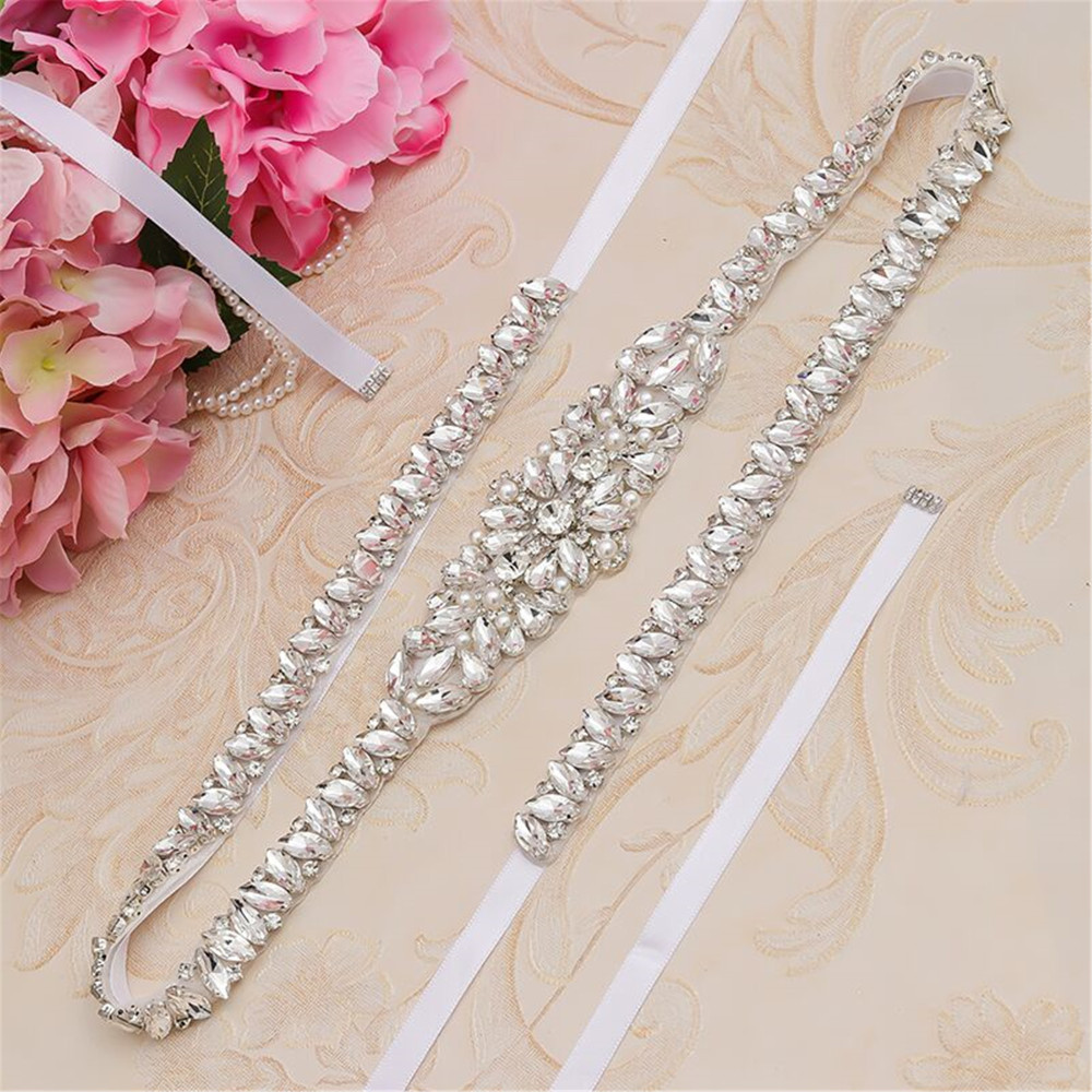 DMA001 Crystal Diamante  Rhinestone Applique Chain 1 Piece