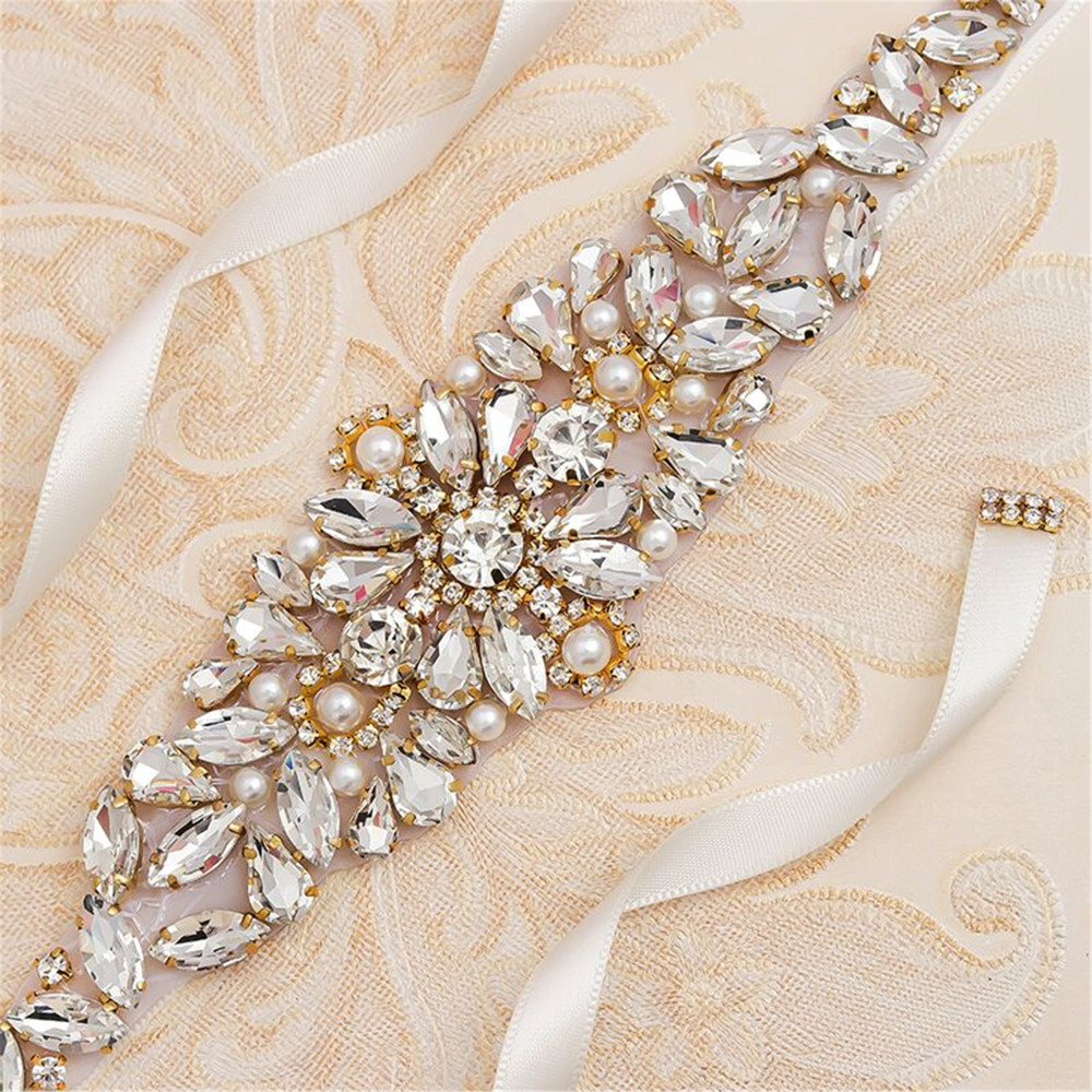 DMA001 Crystal Diamante  Rhinestone Applique Chain 1 Piece