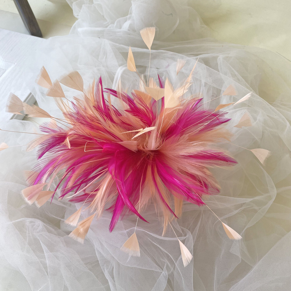 RM207 Feather Mount Stripped Coque Feather Millinery Fascinators Hat Handcraft Headress