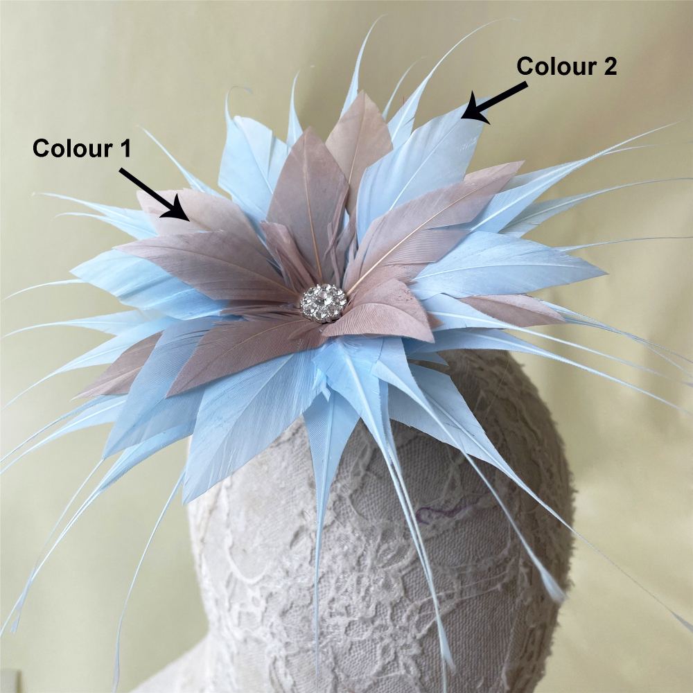 RB131  Feather Mount Goose Feather Millinery Fascinators Hat Handcraft Headress